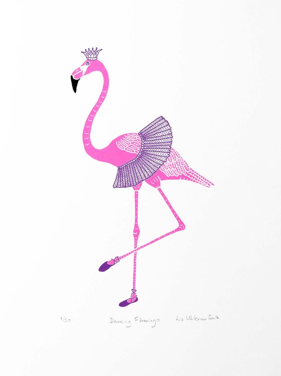 Dancing flamingo