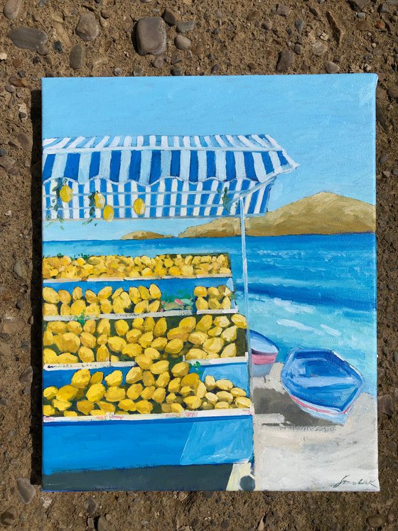 Lemons. Mediterranean summer