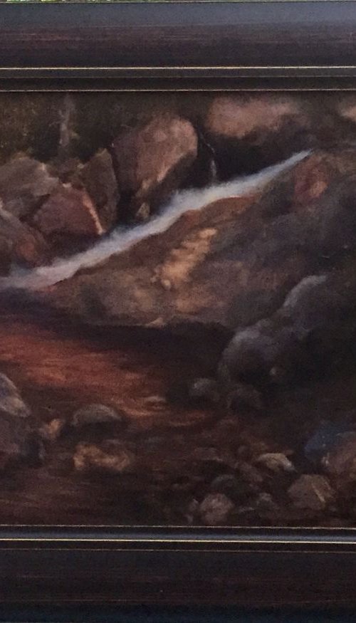 Åsfossen, plein air by Heidi Irene Kainulainen