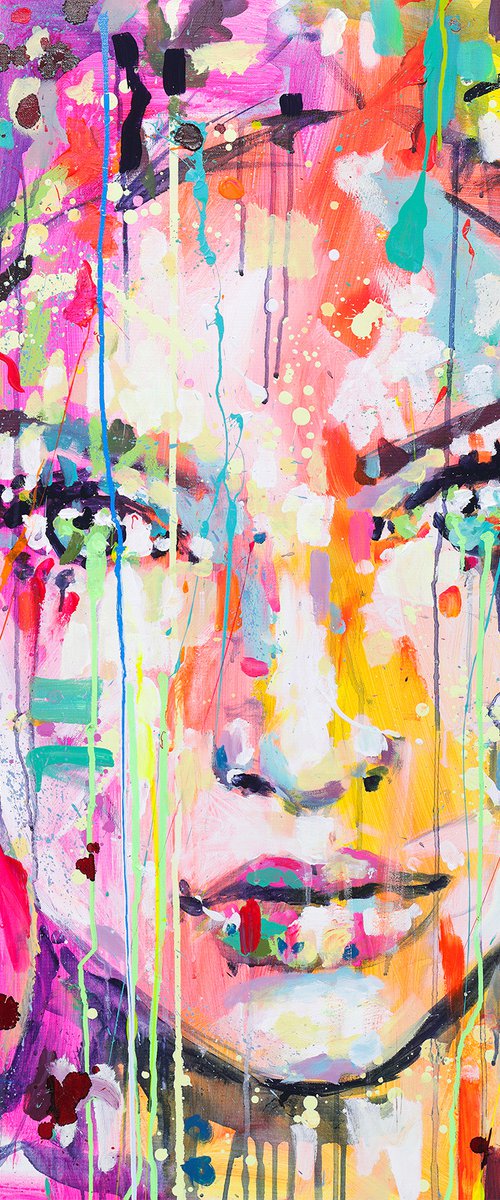 Pink lipstick by Marta Zawadzka