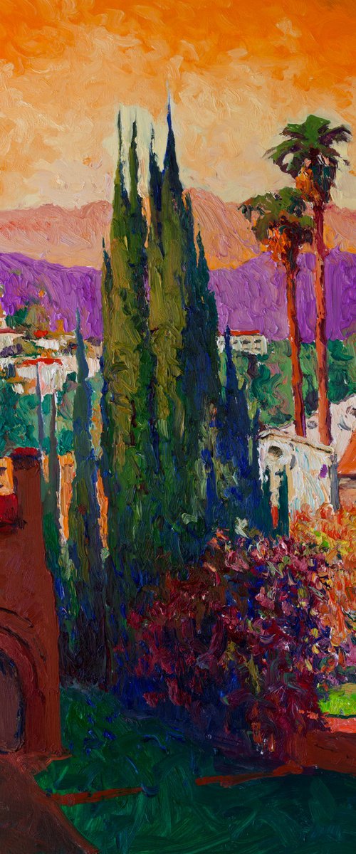 Evening and Cypresses by Suren Nersisyan