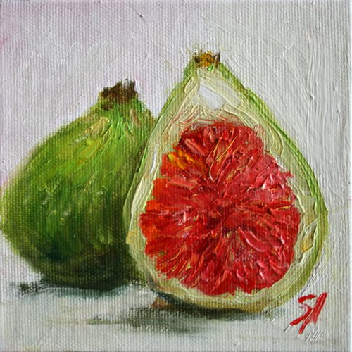 White Figs... /  ORIGINAL PAINTING by Salana Art Gallery