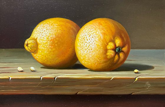 Still life with lemons