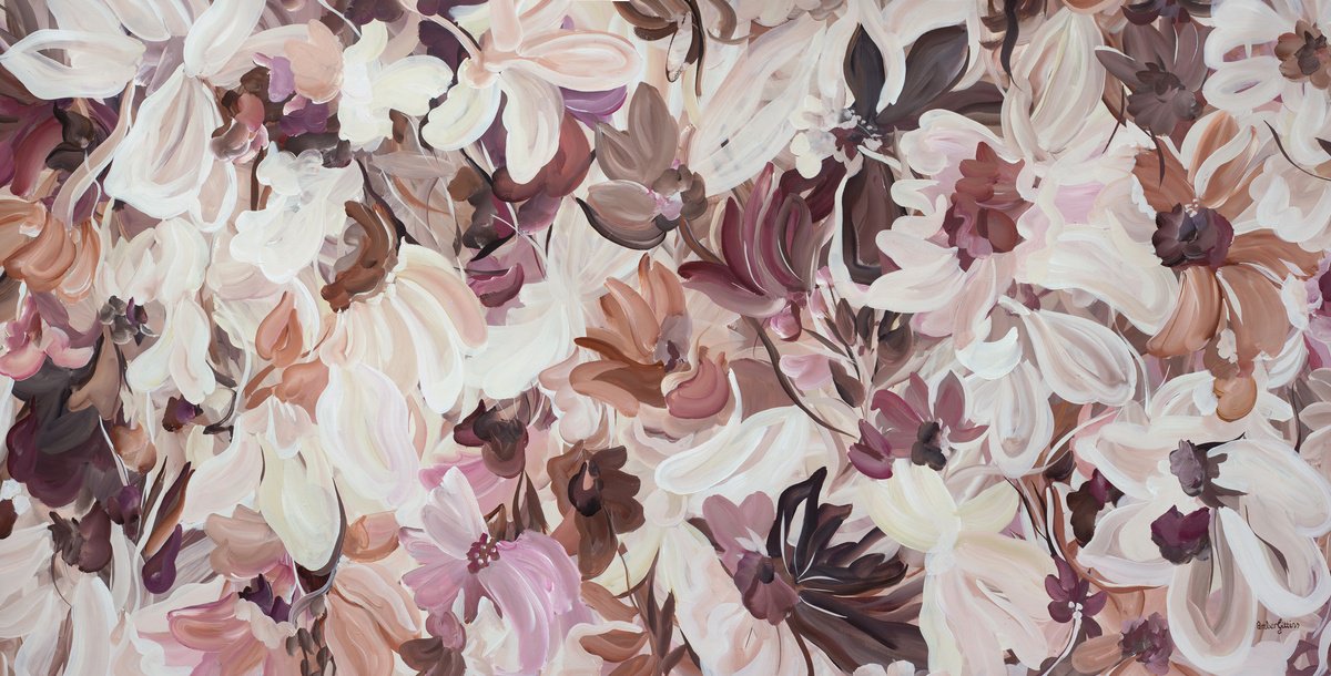 Flower Sanctuary By Amber Gittins, 75 X 35, Artwork For Sale On Artfinder