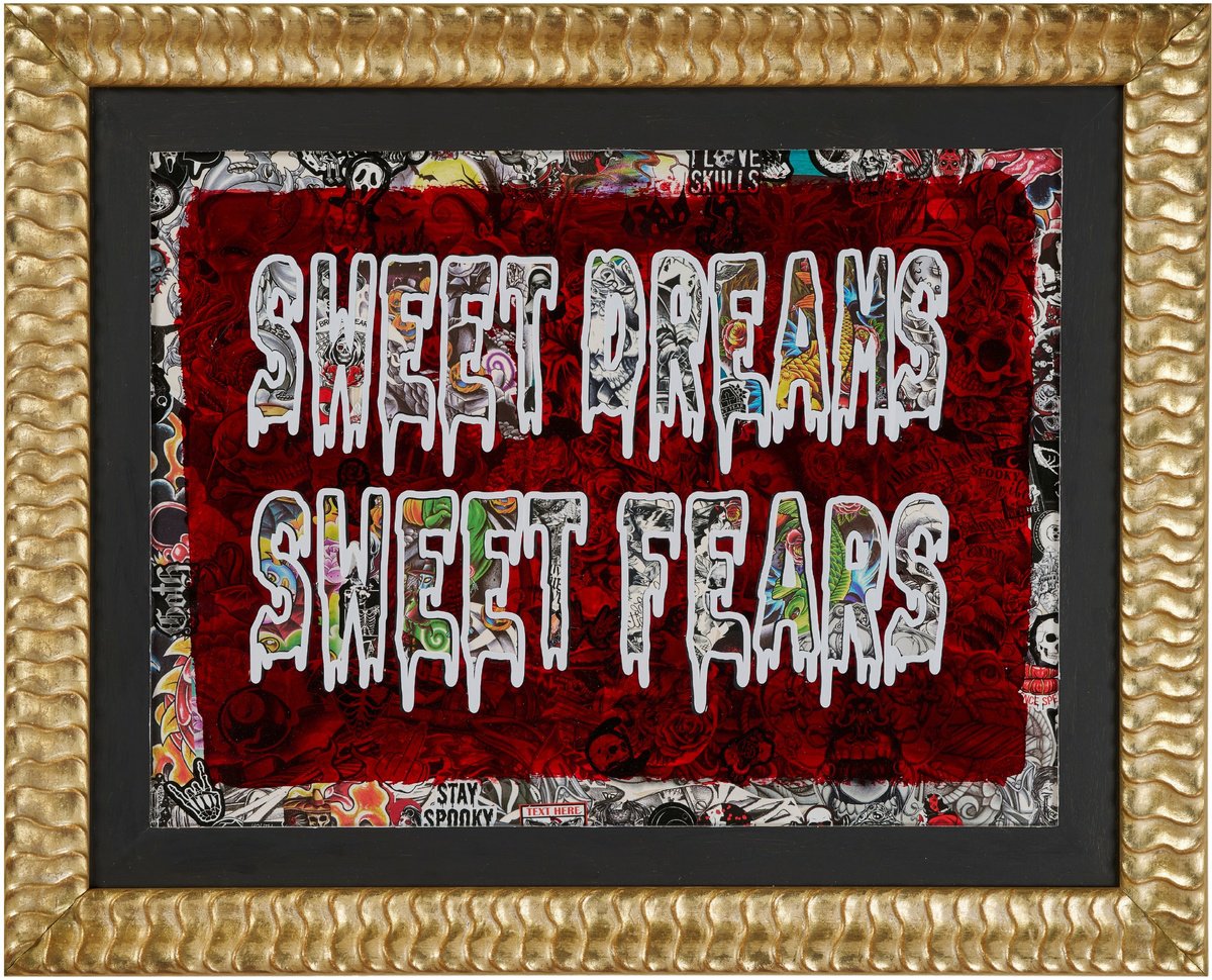 Portrait Painting By Xavi Castel, 39 X 30", Sweet Dreams Sweet Fears, Original Artwork