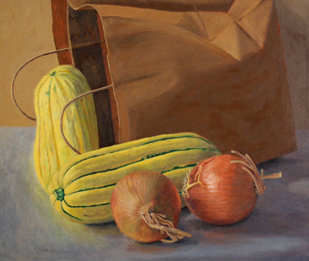 Squash and Onions by Douglas Newton