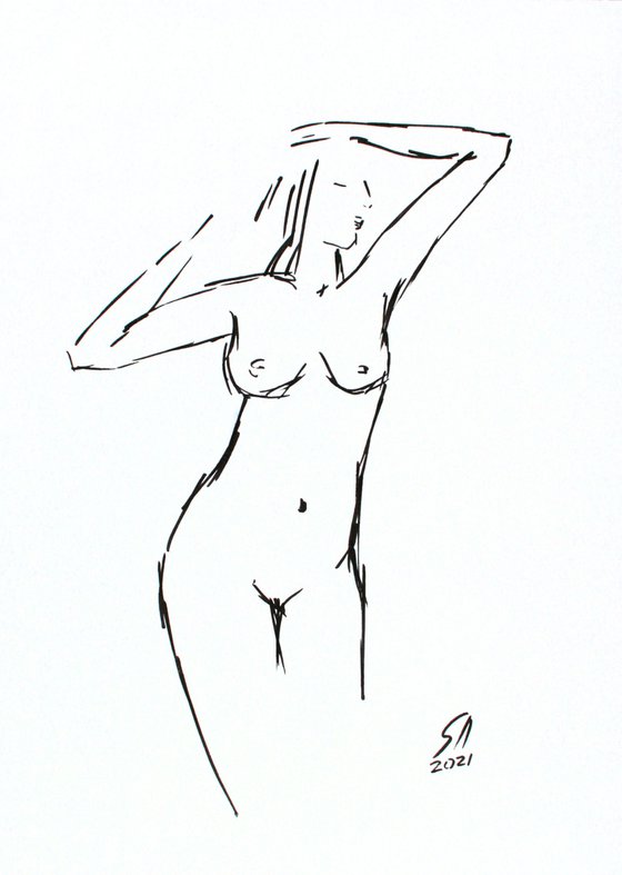 Nude Sketch 21.03 /  ORIGINAL PAINTING