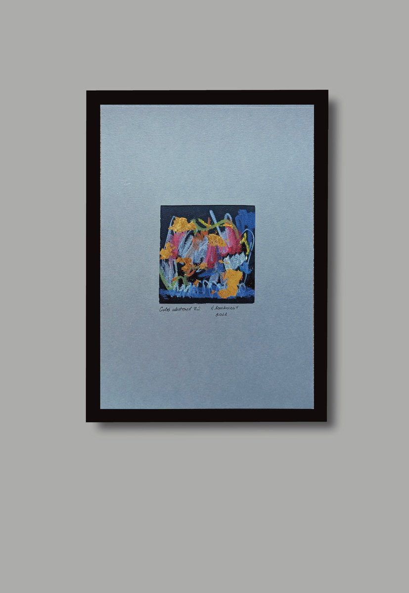 Expressive Pastel Drawing , Gold Abstract N2 By Alena Kuschnereit, 8 X 11, Artwork For Sale On Artfinder