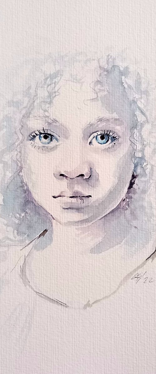 Portait of a little girl by Kovács Anna Brigitta