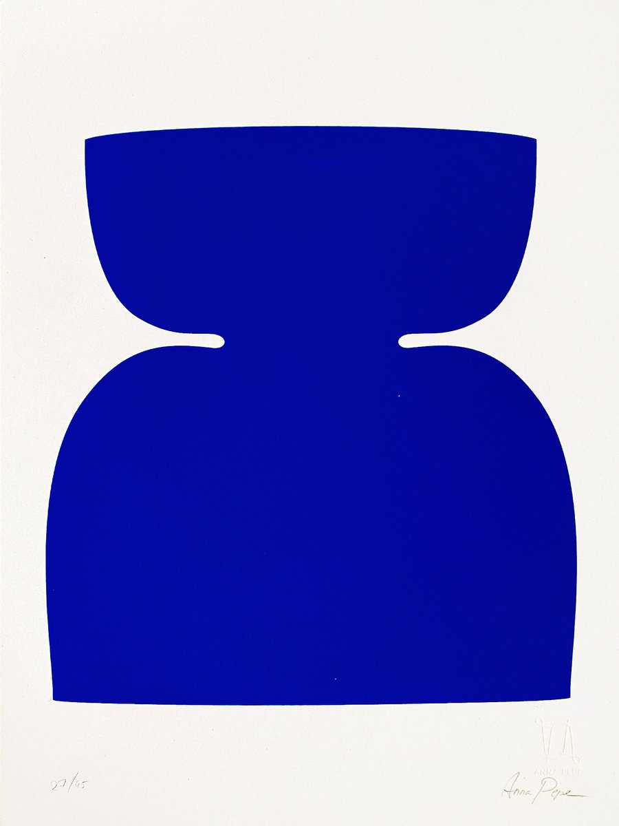 Abstract Screenprint By Anna Pepe, 12 X 16, Forms, Original Artwork