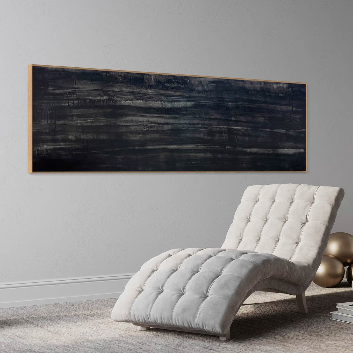 Abstract Acrylic Painting By Cheryl Harrison, 87 X 26, Reverb, Original Artwork