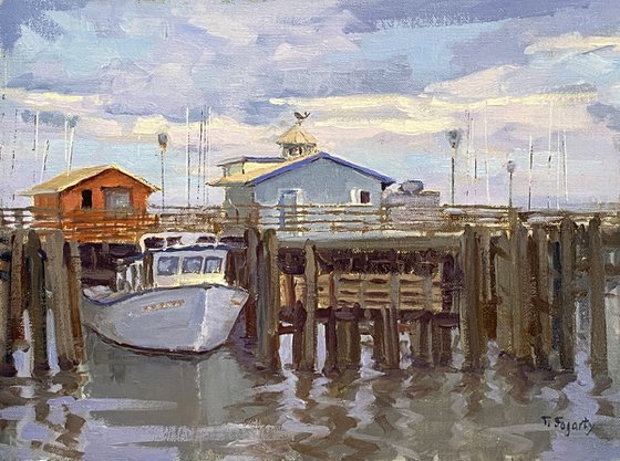 Overcast At Fisherman's Wharf plein air seascape