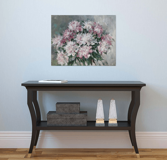 Peonies for you. 3. one of a kind, handmade artwork, original painting.