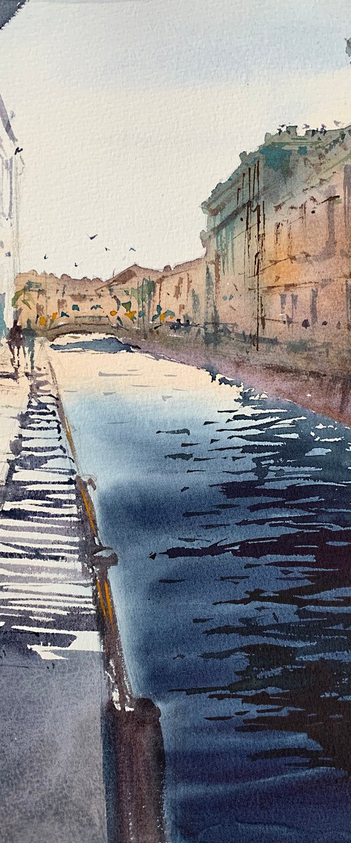 Winter canal. St. Petersburg by Evgenia Panova
