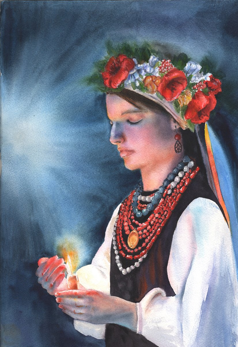 Impressionistic Watercolour , Faith By Maryna Boiko, 13 X 17, Artwork For Sale On Artfinder