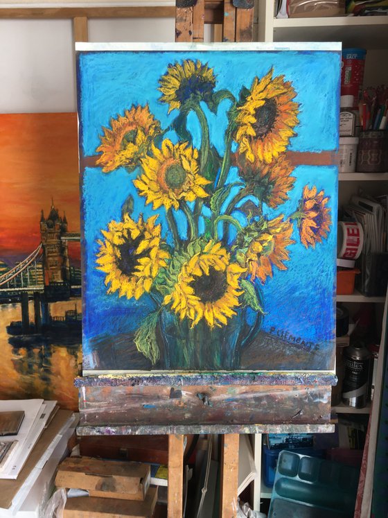 Sunflowers Van Gogh influence