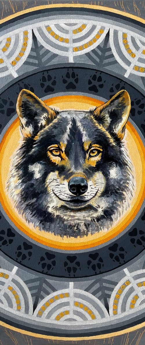 Mandala Iberia Wolf by Diana Titova