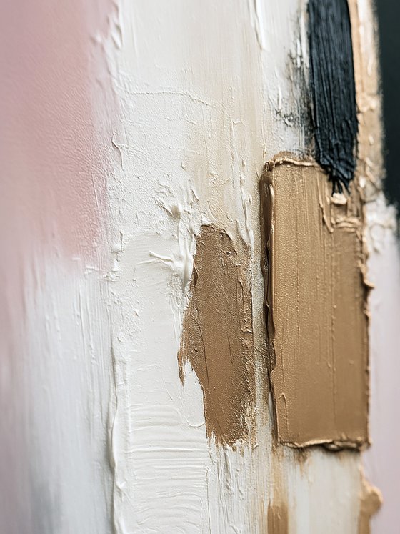 Blush Pink and Gold Abstract