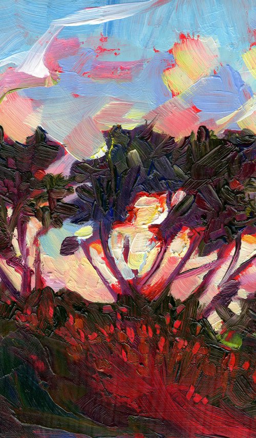 Sunset Trees, Blakeney by Mary Kemp