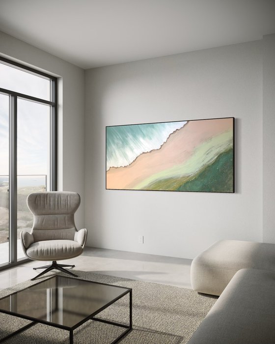 Serene shoreline 2 1 90x180