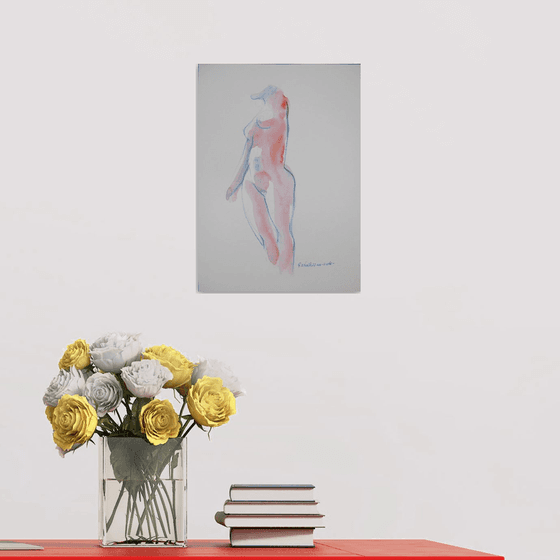 standing female nude