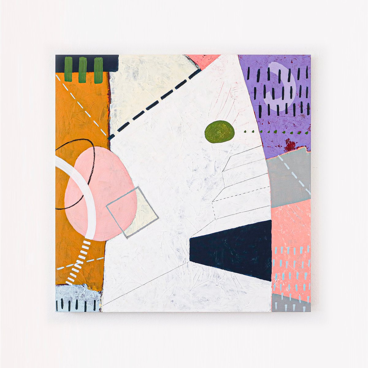 Abstract Acrylic Painting By Hyunah Kim, 36 X 36, Spatium, Original Artwork