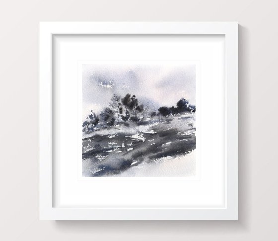 Neutral winter landscape