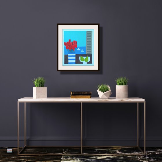 Still Life with Tulips and Pears II