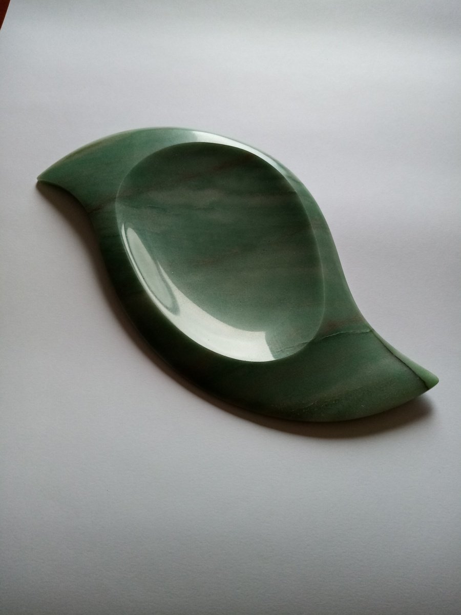 Abstract Stone Sculpture By Massimiliano Capraro, 13 X 2", Mirror, Original Artwork