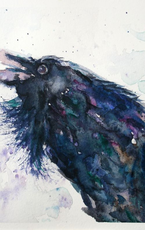 Raven II /  ORIGINAL PAINTING by Salana Art Gallery
