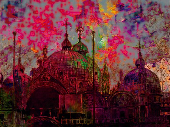 Psicodelia, Basílica de San Marcos/XL large original artwork