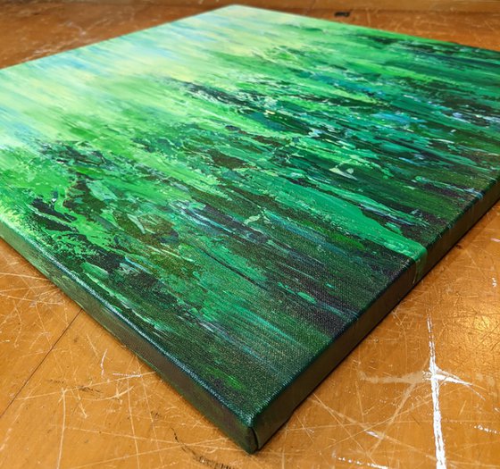 Lush Green - Textured Nature Abstract Painting