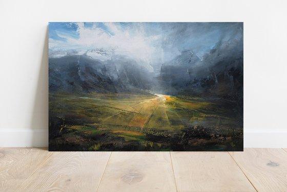 " Agartha - Valley of Hope - 2 " .... W 120 x H 80 cm / SPECIAL PRICE !!!