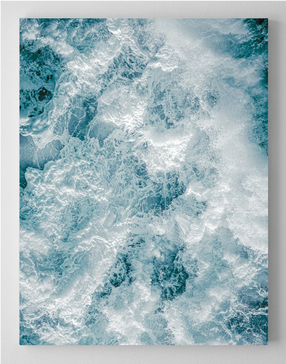 Vertical Abstract - ’Amphitrite’ - Aerial Photography Canvas by Lynne Douglas