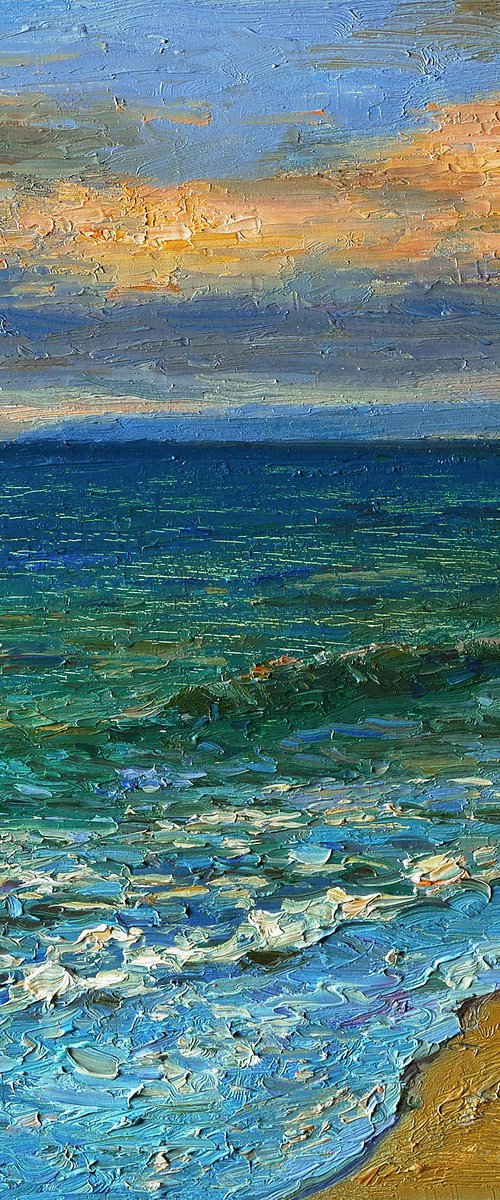 The Black Sea - summer seascape painting by Nikolay Dmitriev