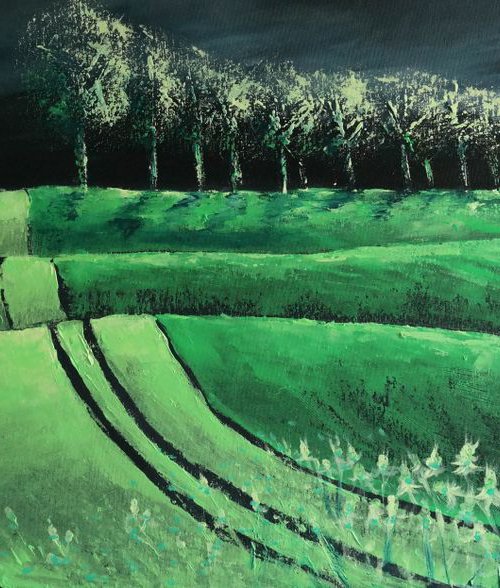 The Fields and the storm - Fields and Colors Series by Danijela Dan