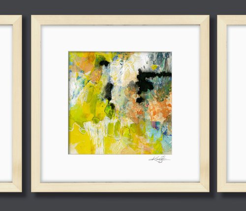 Luminous Joy Collection 1 - 3 Framed Paintings by Kathy Morton Stanion