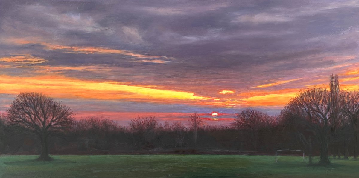 Sunset In Mill Hill Park (X) By Diana Sandetskaya, 17 X 9, Artwork For Sale On Artfinder