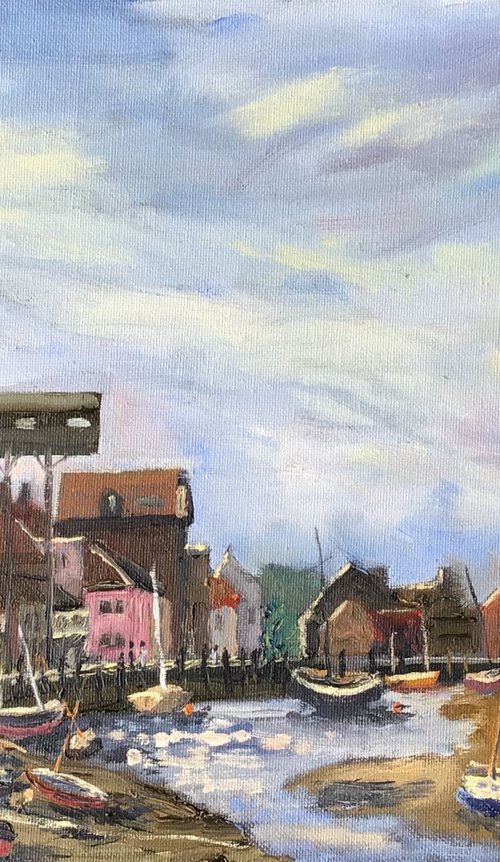 Wells Norfolk, an original ‘plein air’ oil painting by Julian Lovegrove Art