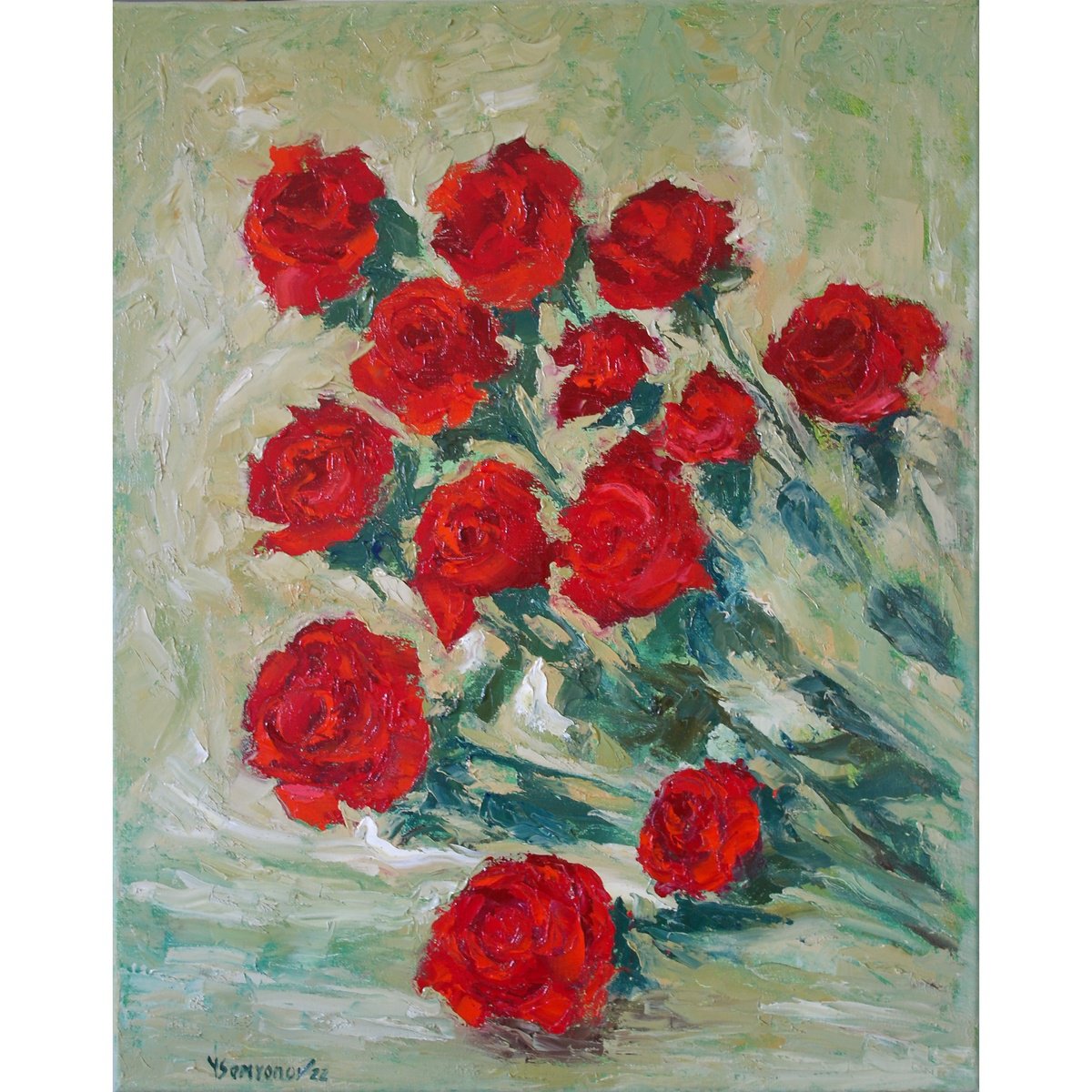 Red Roses by Juri Semjonov