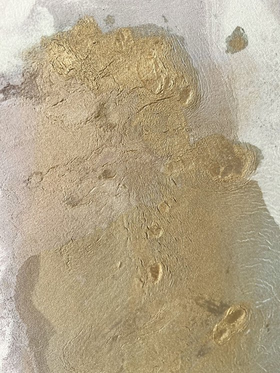 Gentle Gold Pink Abstraction