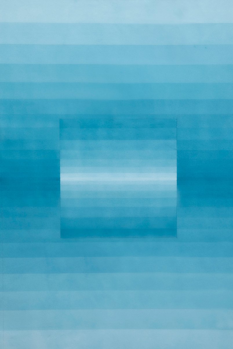 Geometric Abstract Acrylic Painting By Catia Goffinet, 31 X 46, Two Sides 3, Original Artwork