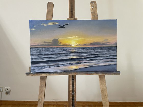 Ocean Sunset Wings of Freedom