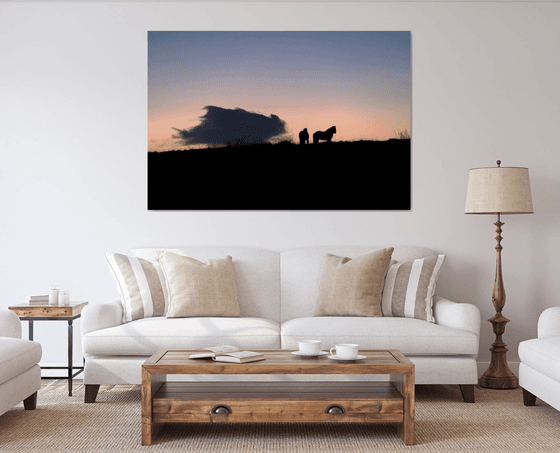 HORSES AT DUSK