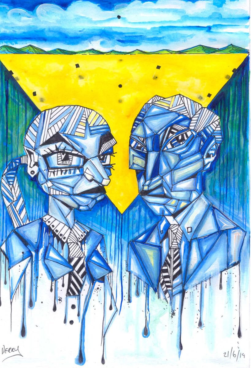 Cold People - Original Art Drawing by Spencer Derry ART