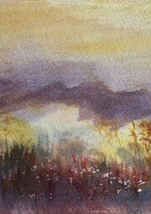Cot valley at dusk by Samantha Adams