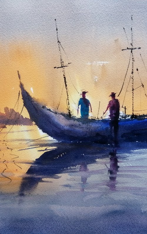 boat stranded 24 by Giorgio Gosti