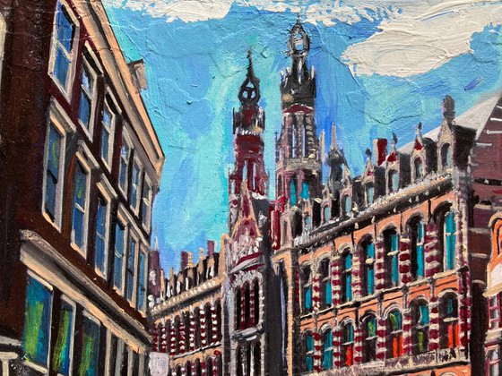 Gothic Buildings In Amsterdam