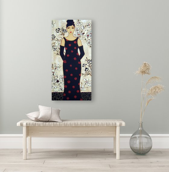 Woman with Black Dress