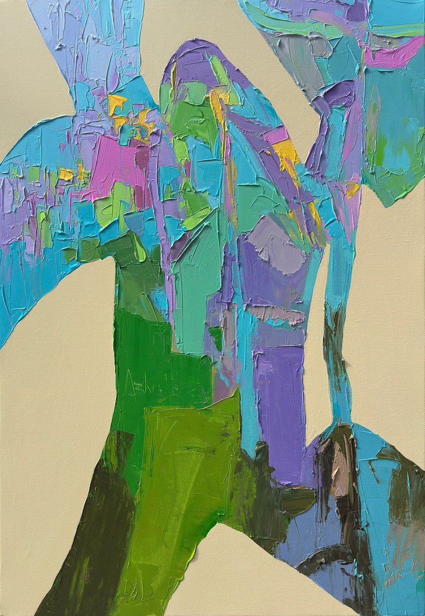 Abstract Acrylic Painting By Abhishek Kumar, 30 X 42, Leap Of Memory 02, Original Artwork